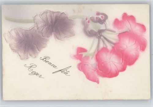 1905 Blumen im Relief-Druck