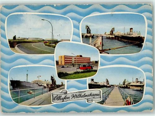 Bremerhaven 1963 Ölhafen , versch. Abbildungen, Omnibus AK