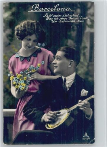 1927 PH Serie 5715-1 - Bacelona - Liebespaar - Banjo