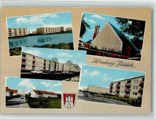 Fischbek Wohngebiet Kirche Ortsansichten Mehrfachaufnahme