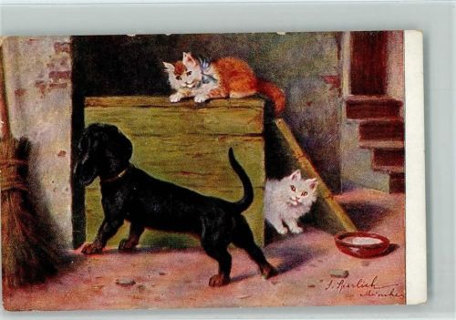 sign Sperlich - Zwei Katzen und ein Dackel