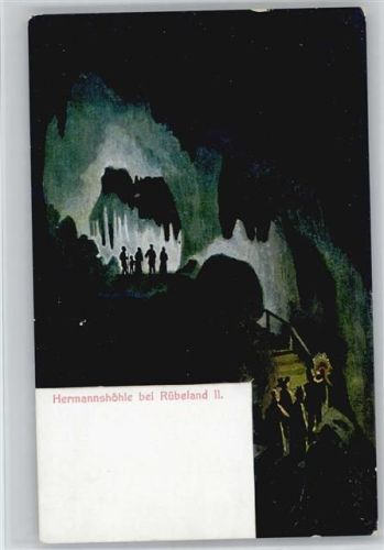 1915 Hermannshöhle bei Rübeland offiz. AK Nr. 9 Harz-Zahnrad-Bahn