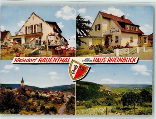 Rauenthal Haus Rheinblick Gesamtansicht Ortsansicht 4-Bildaufnahme