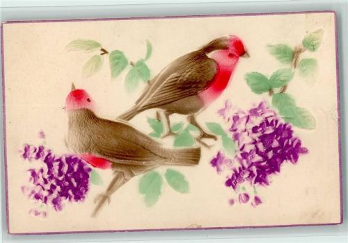 Vögel mit Blüten