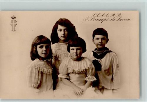 Die 4 Kinder di Savoia Foto AK Italien