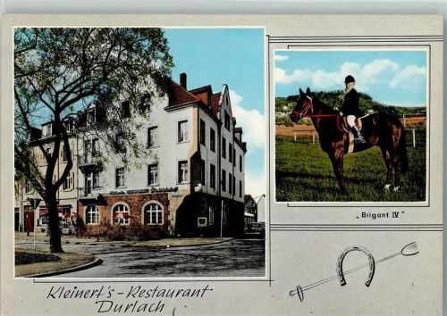 Durlach Kleinert's Restaurant Brigant IV Reiter Hufeisen 2-Bildaufnahme