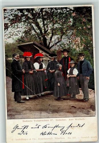 Badische Volkstrachten II - Gutacher 1900 AK