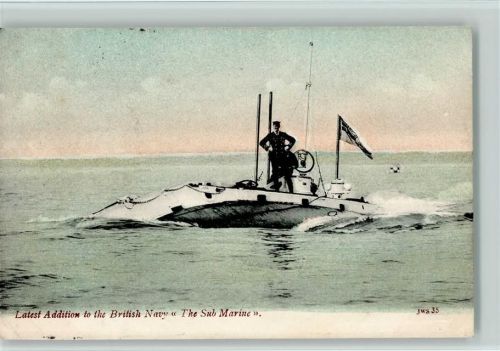 Latest Addition to the British Navy "The Sub Marine" 1904 Abb.