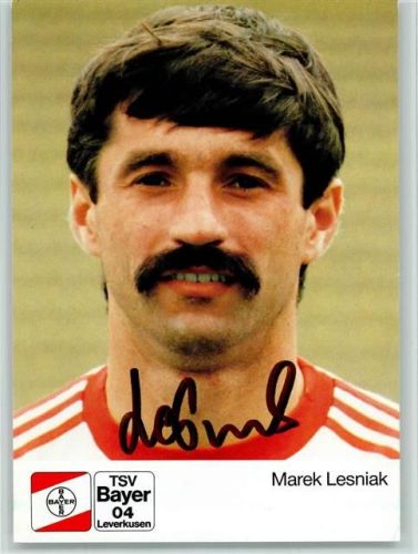 Original Autogramm, Marek Lesniak, Bayer Leverkusen