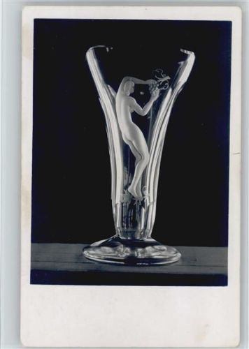Glaskunst - Foto AK Tschechien - Erotik - Glasbläser