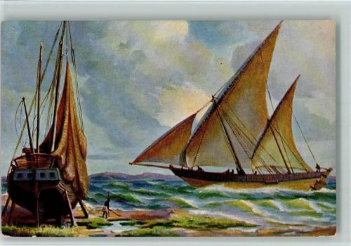 Karte Nr. 242 - Transportboot in Kalkutta - Segelschiffe