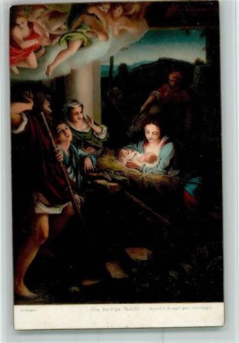 Nr. 29703 - Gemälde von Corregio - Heilige Bacht, Krippe, Christliches