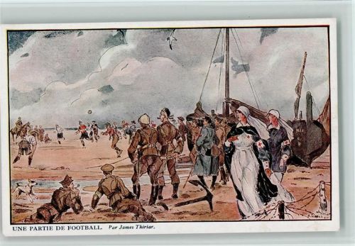 Une Partie de Football - Belgische Soldaten - Rote Kreuz Krankenschwestern