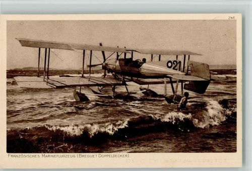 Franz. Marineflugzeug Breguet Doppeldecker - Ostpreußenhilfe Abteilung Flugwesen 25. Reihe 1. Gruppe