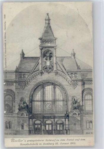 Hamburg Hauptbahnhof Entwurf Portal Moeller