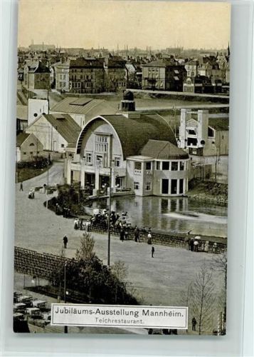 Mannheim Jubiläums-Ausstellung 1907 - Teichrestaurant - Verlag Trenkeler Mhm 179 sehr gute Erhaltung