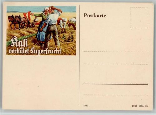 Nr. 1041 Kali verhütet Lagerfrucht - Ähren Ernte