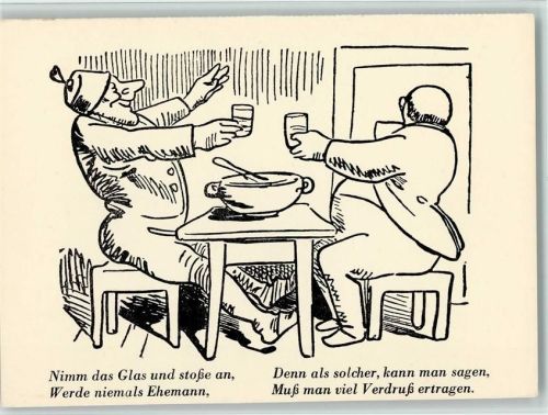 Kalender 1953 AK Abenteuer eines Junggesellen
