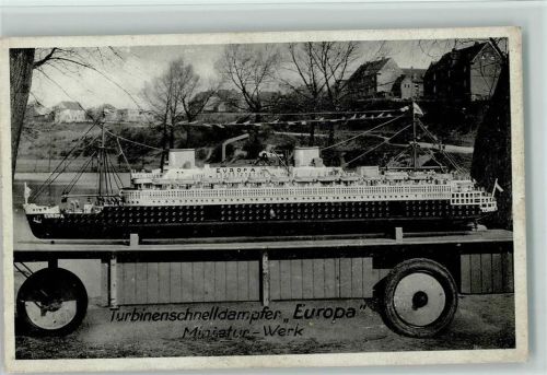 Modell der Europa - Miniatur Werk ca 1930 AK