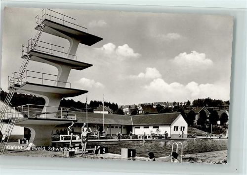 Klafeld 1958 Freibad, Schwimmbad, gute Erhaltung AK