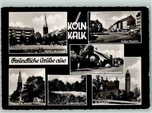 50667 W5000 Köln, Kalk 802 - Markt St. Joseph Hauptstraße Gnadenkapelle St. Marien Kinderspielplatz St. Engelbert Mehrfachaufnahme