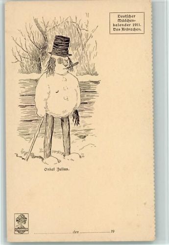 Onkel Julius - aus dem Mädchenkalender 1911 "Das Kränzchen"