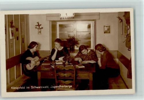 Königsfeld 1925 Wandervögel, 1925 Frauen im Aufenthaltsraum , gute Erhaltung