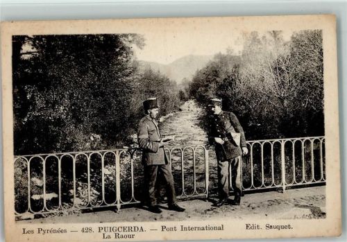Spanien - Les Pyrénées - Puigcerda - Brücke International - Grenzbeamte