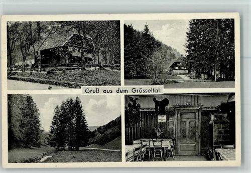 Neuenbürg Wirtschaft im Grösseltal Innenaufnahme 4-Bildaufnahme