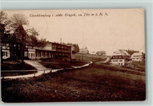 Oberbärenburg 1922 Straßenpartie, Eckknick, AK