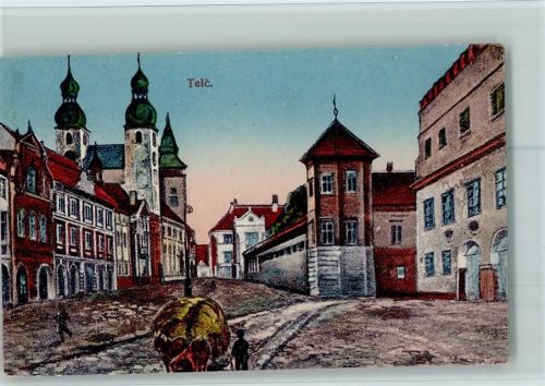 Telc 1916 Strassenpartie AK