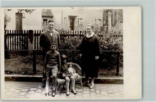 Schwabach Familienfoto Puppe Ort handschriftlich