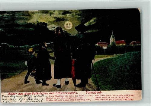 Sonnabend - Mondschein 1907 AK