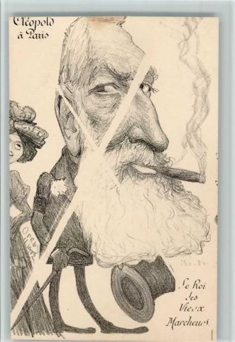 Le Roi des Vieux Marcheurs - Leopold a Paris AK