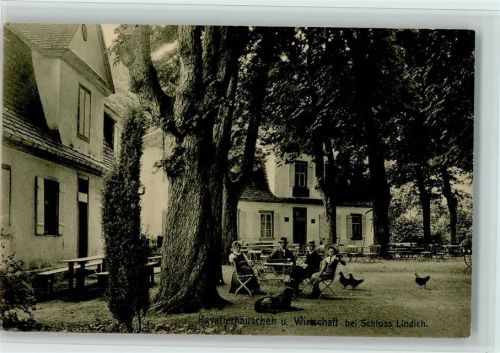 Hechingen 1913 Verlag Sting 26893 - Kavaliershäuschen u. Gasthaus bei Schloss Lindich , Gäste vor dem Haus,gute Erhaltung AK