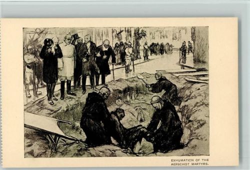 WK I Exhumation of the Aerschot Martyrs - Massengrab