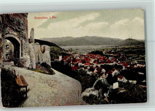 Staufen Ortsansicht Burg