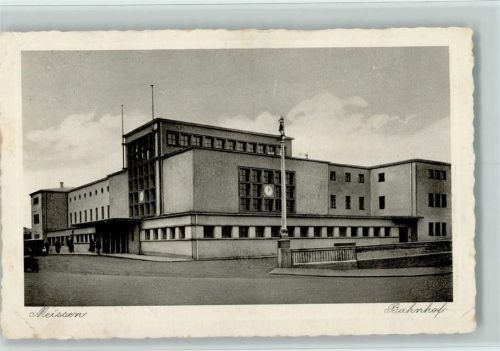Meißen 1929 Bahnhof AK