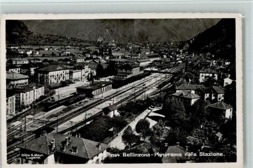 Bellinzona 1955 Panorama della Stazione AK