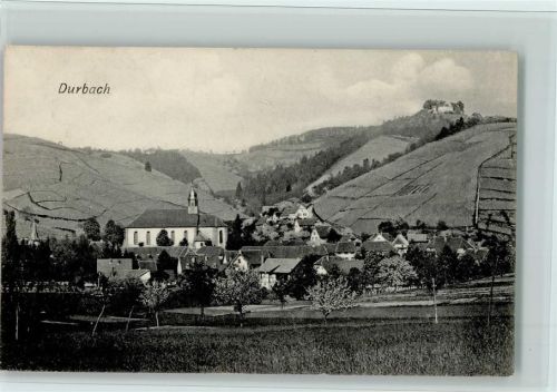 Durbach 1908 Teilansicht, gute Erhaltung AK
