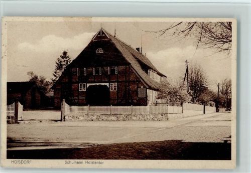 Hoisdorf Schulheim Holstentor Fachwerkhaus Reetdach