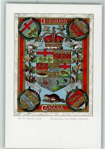 Quebec Dominion of Canada Ontario Nova Scotia New Brunswick