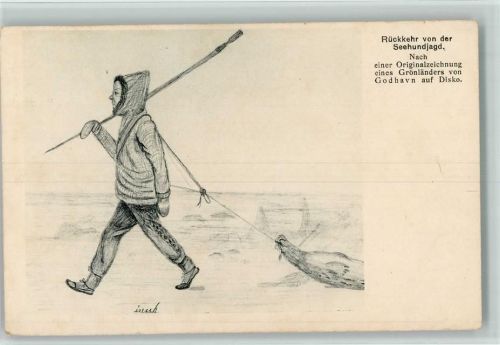 1920 Rückkehr von der Seehundjagd AK