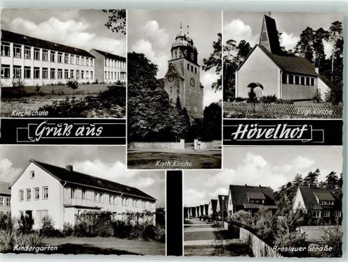 Hövelhof Kirchschule kath. Kirche ev. Kirche Kindergarten Breslauer Straße Rückseite mit Kleberesten bzw Abschürfungen