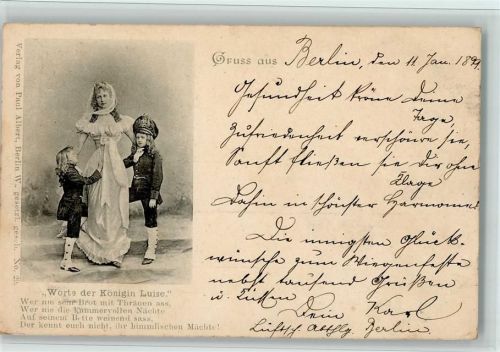 Worte der Königin Luise AK Adel Königin Luise 1899