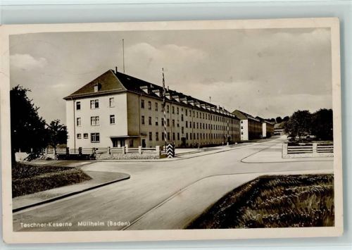 Müllheim 1939 Teschner Kaserne , Foto AK