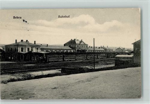 Bebra 1912 Verlag Mandt - Bahnhof mit Eisenbahn AK