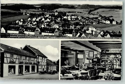 Frielingsdorf Gesamtansicht Gasthaus Fremdenpension Im Himmel Innenaufnahme Gastraum Fachwerkhaus 3-Bildaufnahme