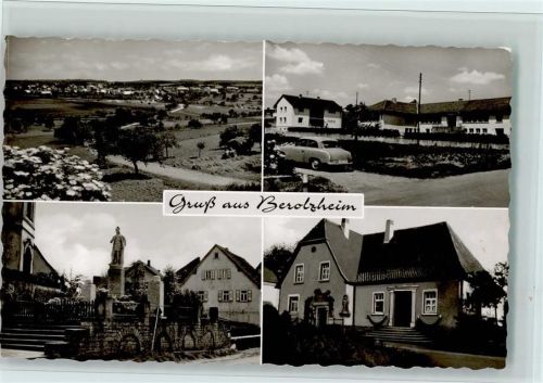 Berolzheim 1960 Kriegerdenkmal, versch. Ansichten, gute Erhaltung AK
