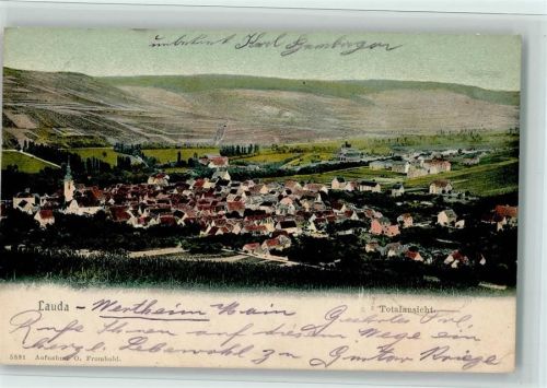 Lauda 1904 Totale Ansicht, gute Erhaltung AK